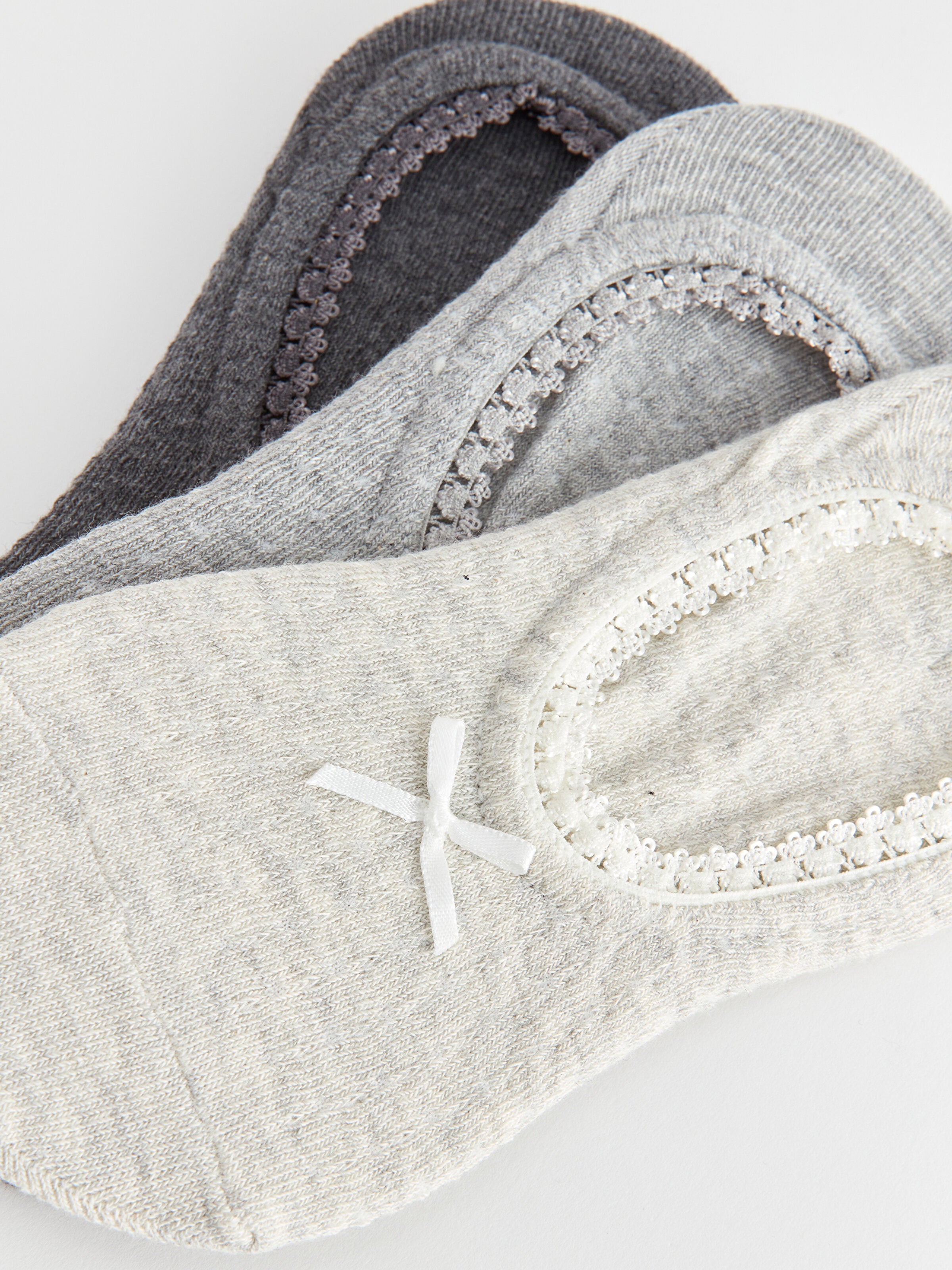 Self Patterned Women Ballerina Socks 3 Pack