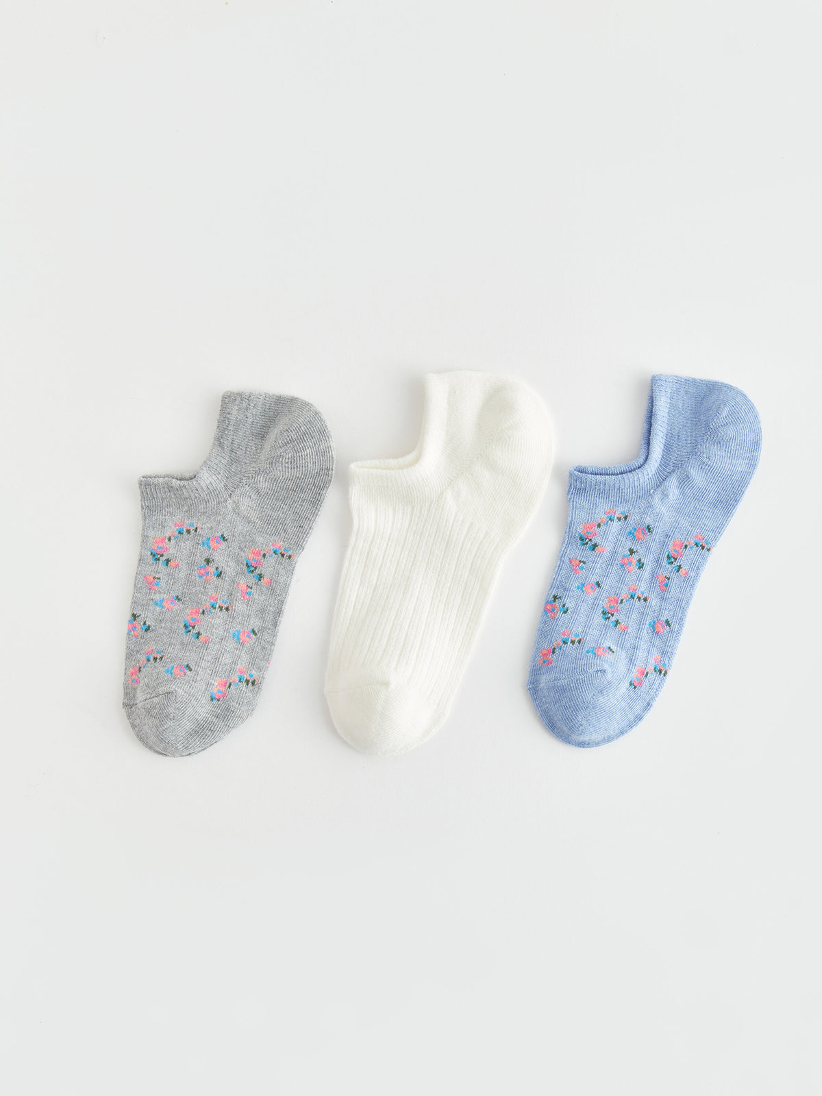 Patterned Women Booties Socks 3 Pack