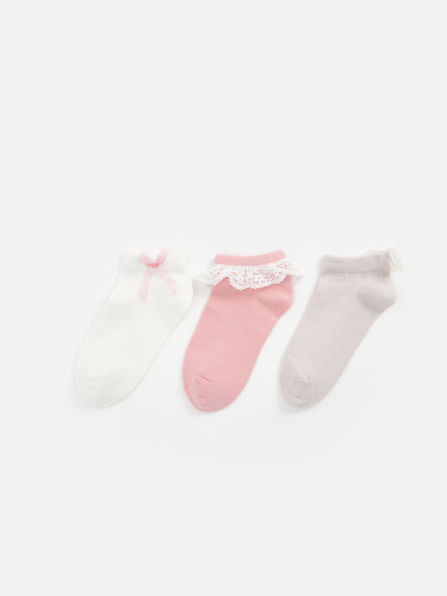 Baby Girls Booties Socks 3-Piece Hover Image