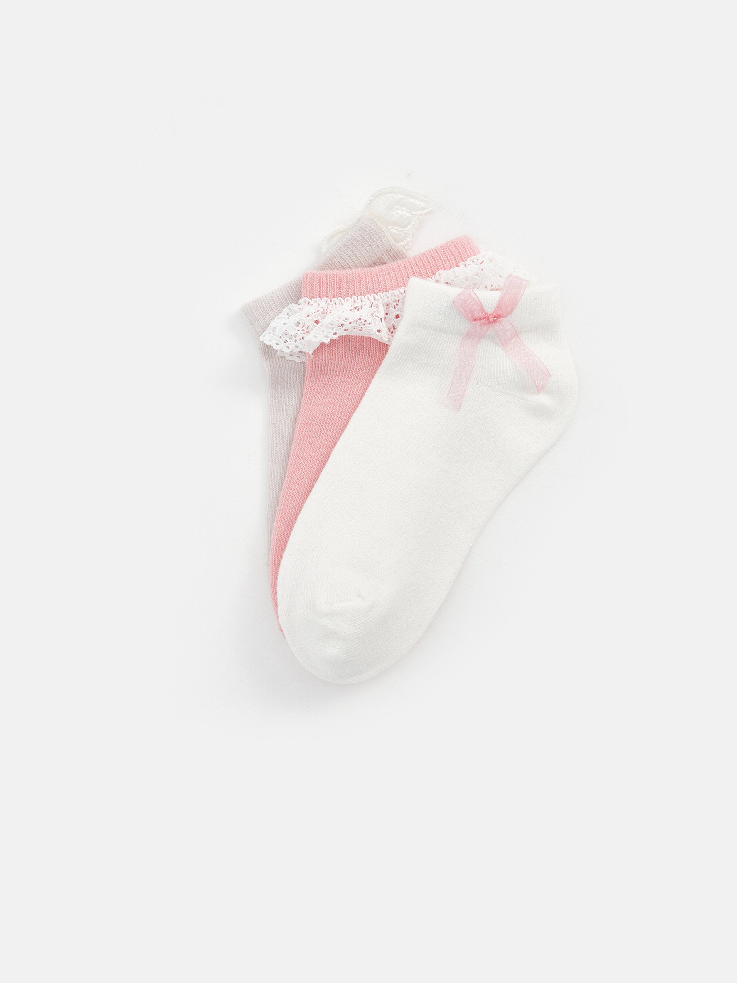 Baby Girls Booties Socks 3-Piece