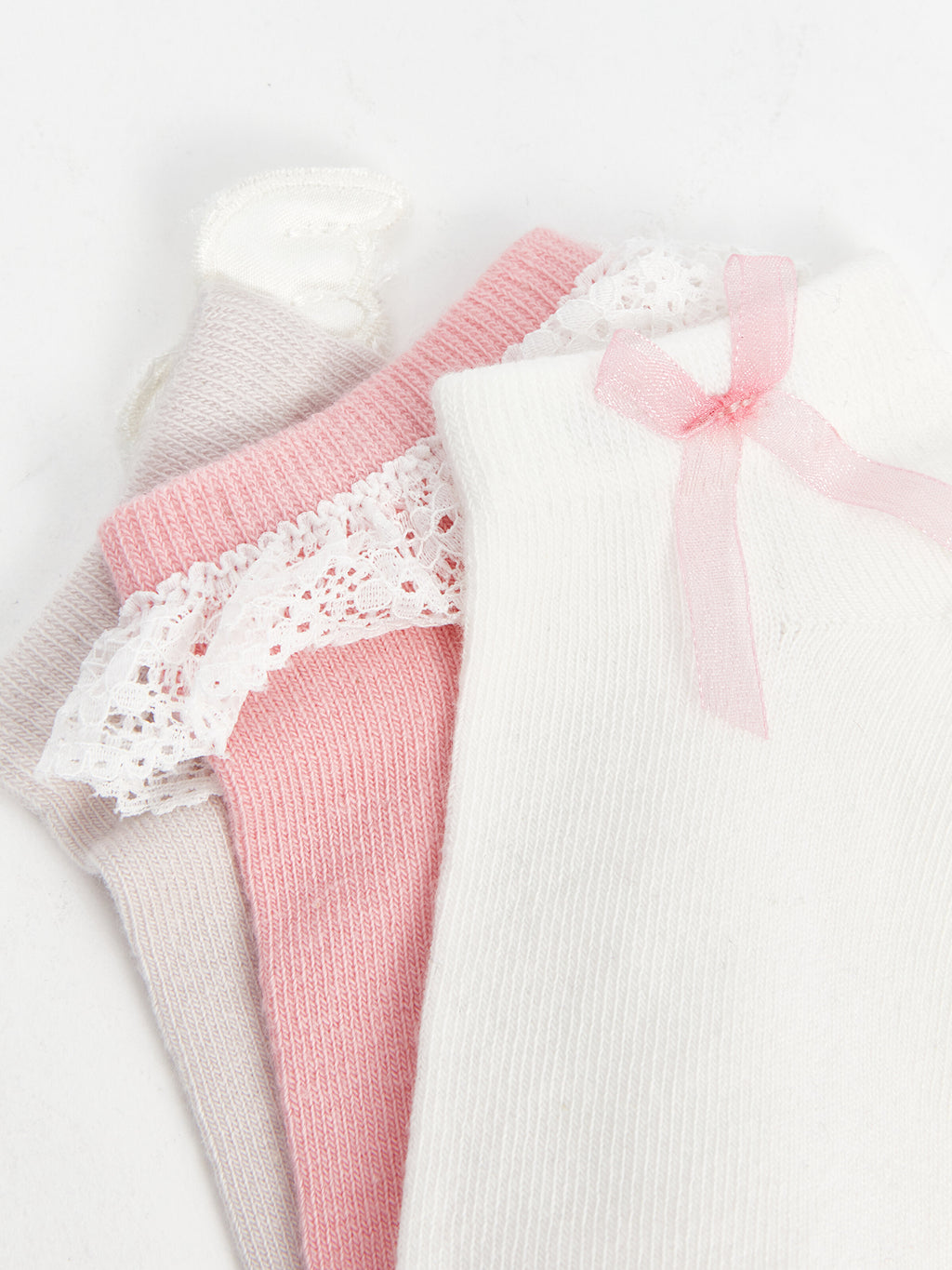 Baby Girls Booties Socks 3-Piece