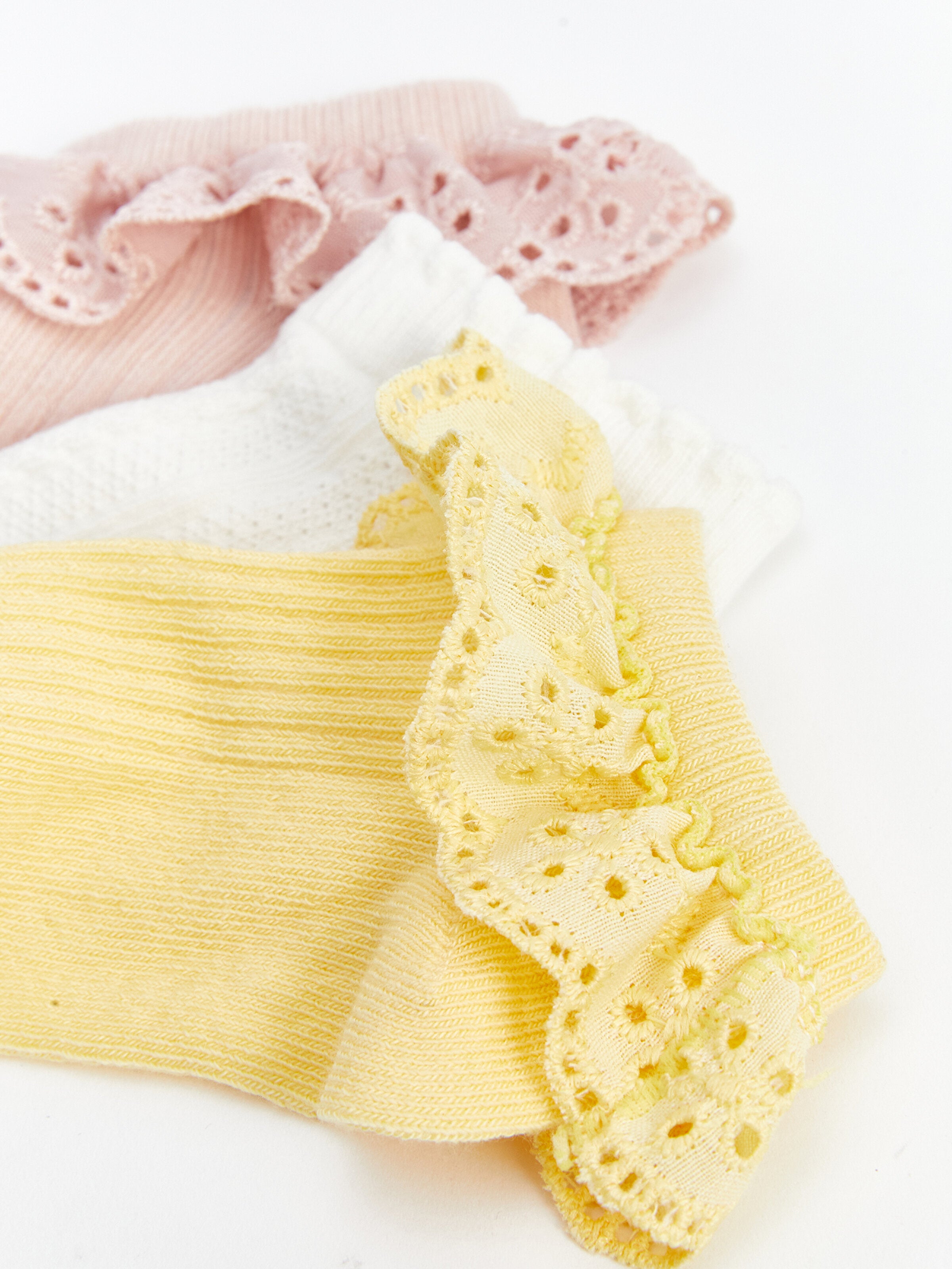 Patterned Baby Girls Booties Socks 3-Piece