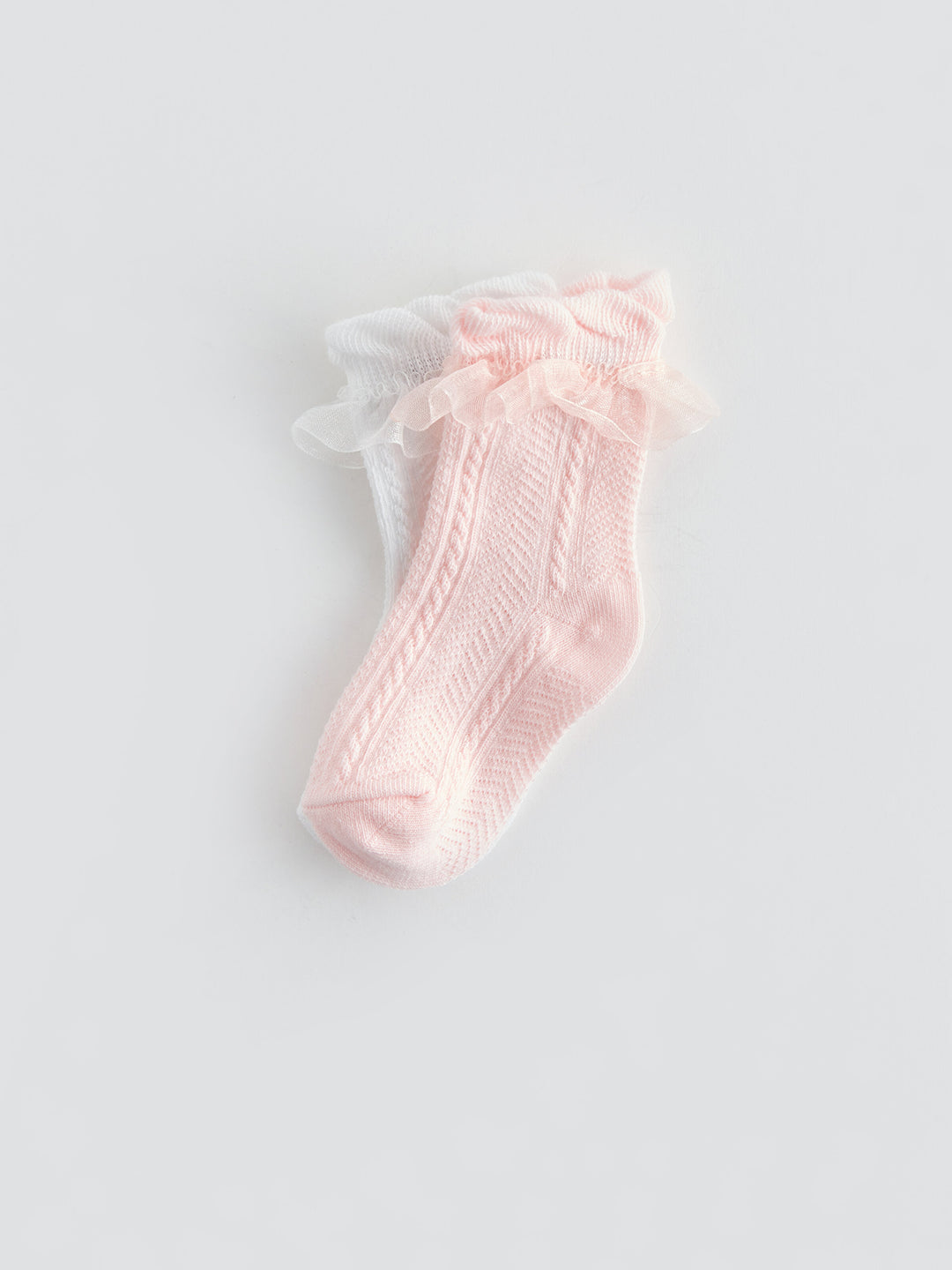 Self Patterned Baby Girls Sock Socks 2 Pack