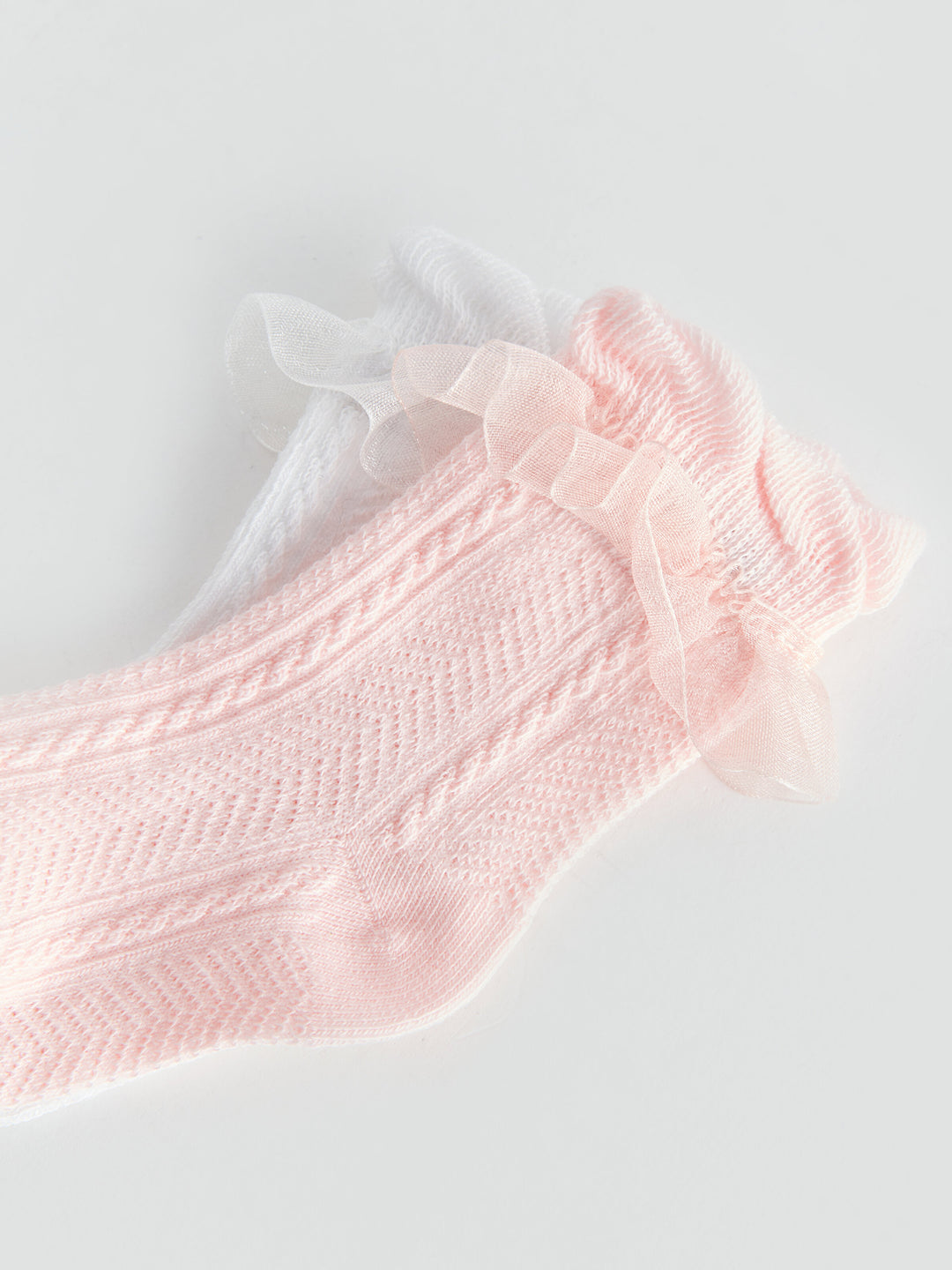 Self Patterned Baby Girls Sock Socks 2 Pack