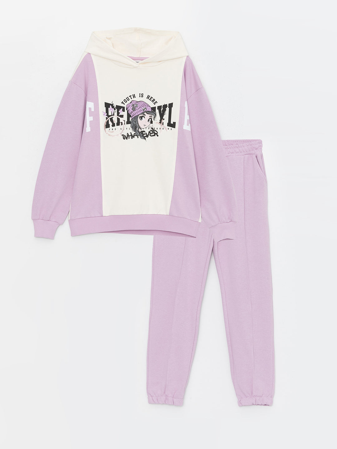 K-Pop Printed Girls Hoodie And Sweatpants