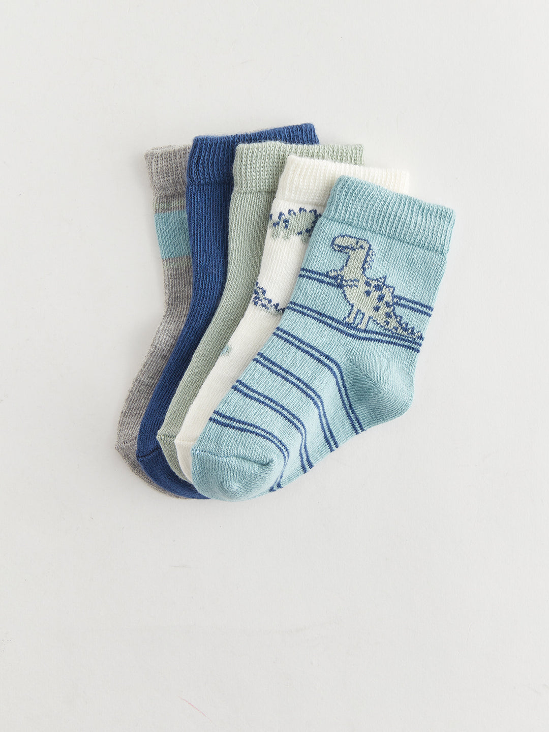 Patterned Baby Boy Socks, Pack Of 5