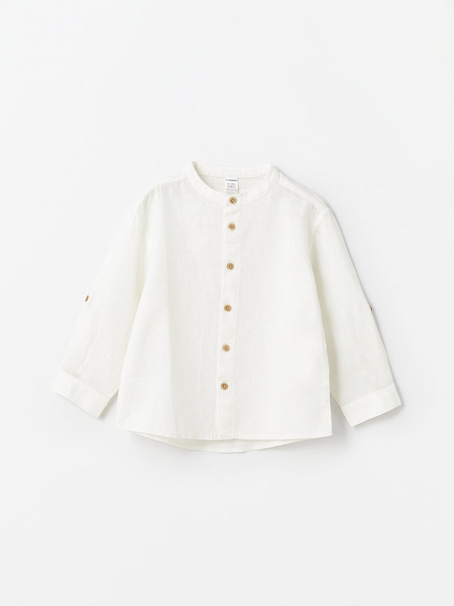 Long Sleeve Basic Baby Boy Shirt Hover Image