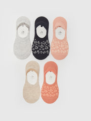 Patterned Women Ballerina Socks 5 Pack