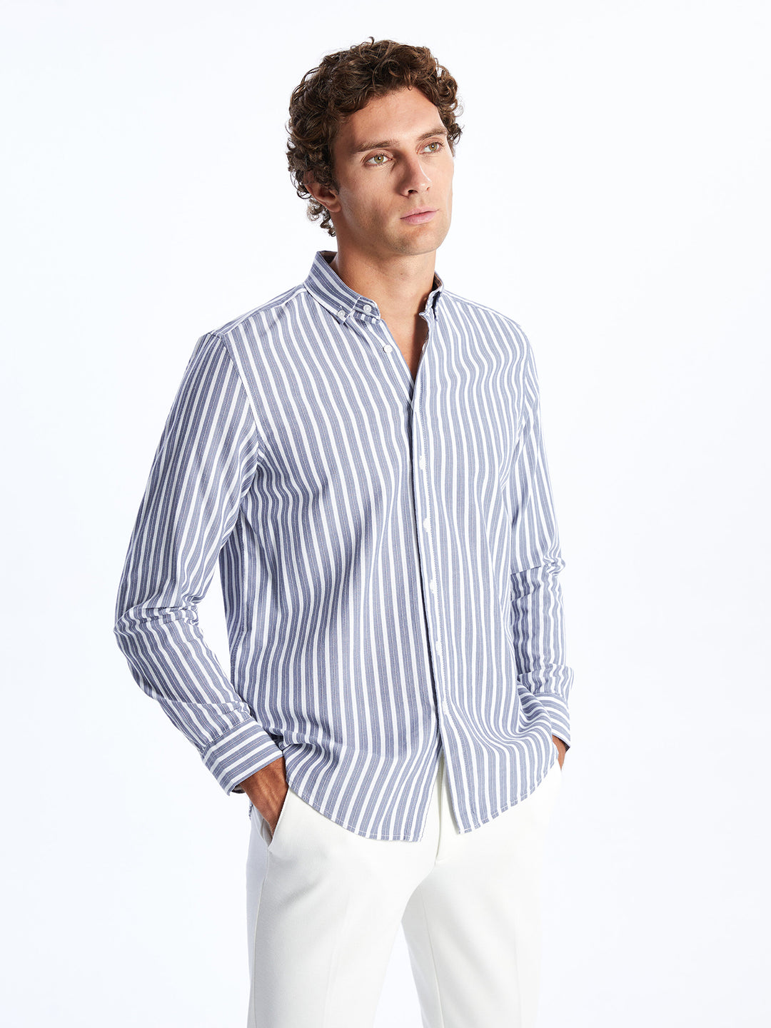 Southblue Regular Fit Long Sleeve Striped Men Shirt