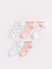 Patterned Girls Booties Socks 5-Piece