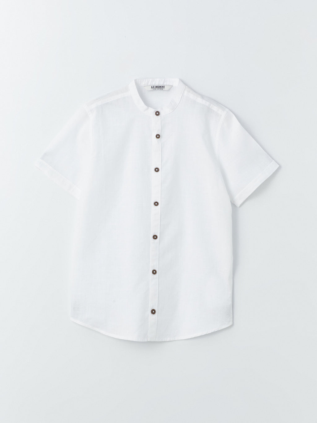 Collar Basic Short Sleeve Boys Shirt