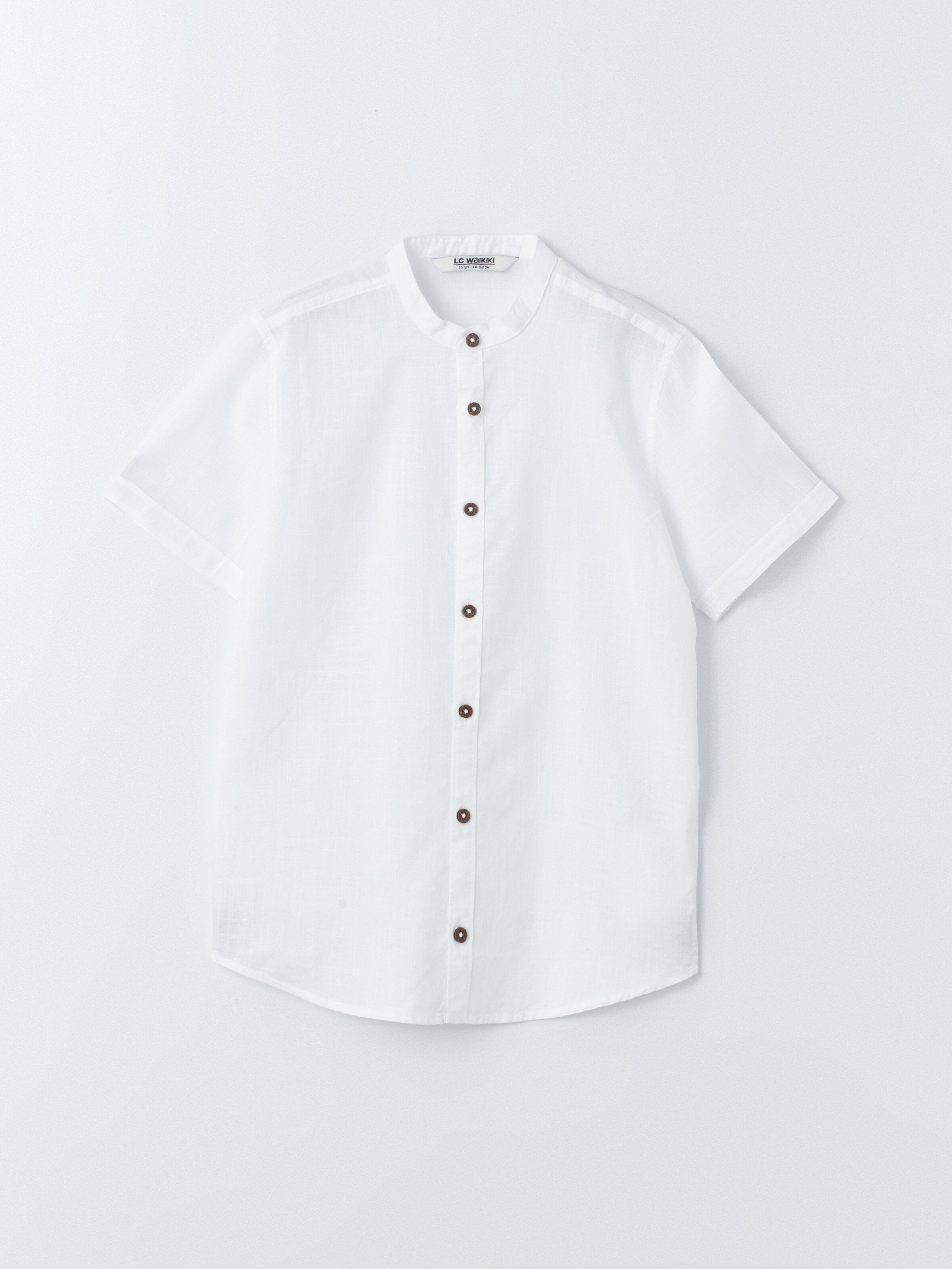 Collar Basic Short Sleeve Boys Shirt