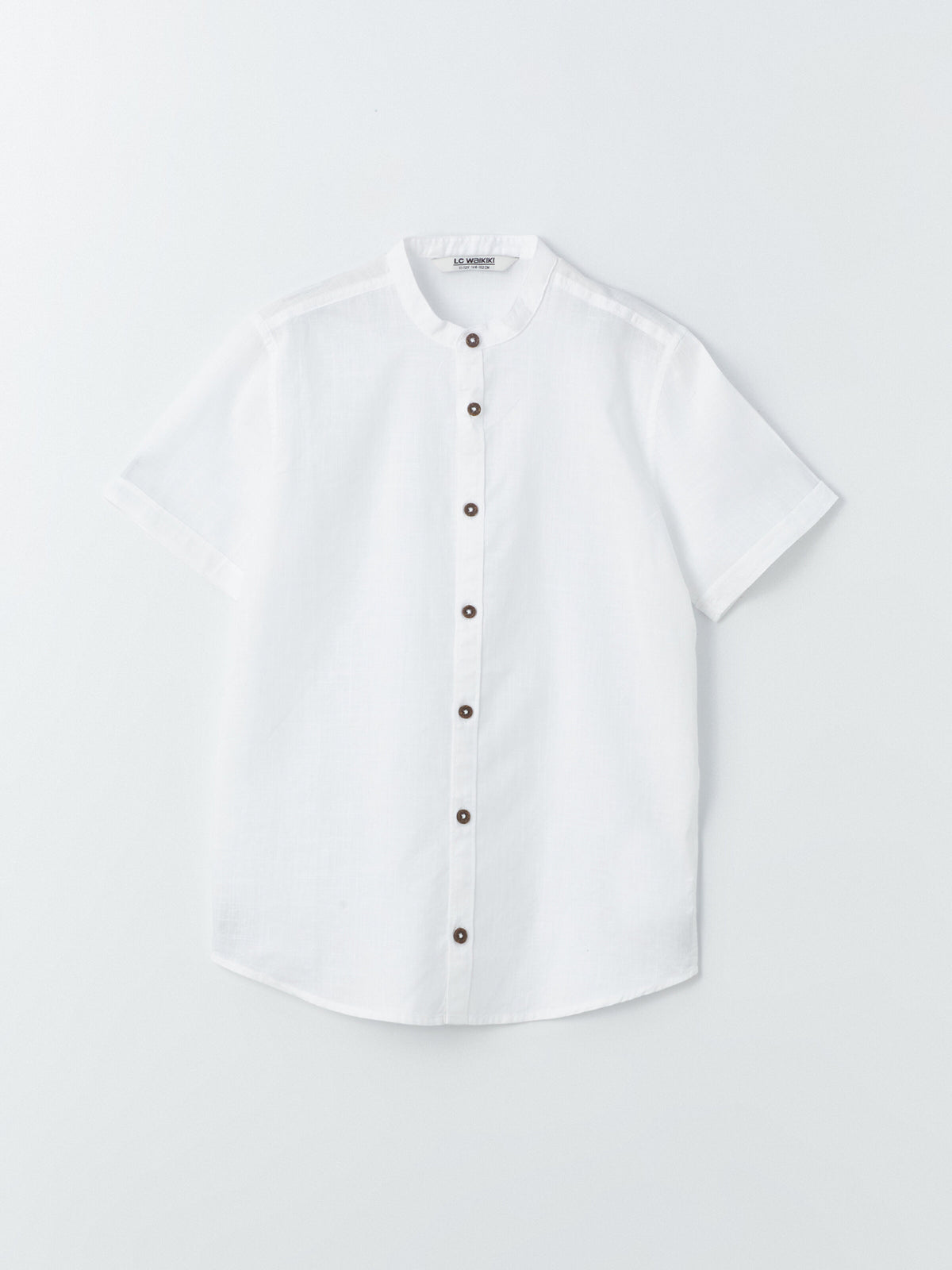 Collar Basic Short Sleeve Boys Shirt