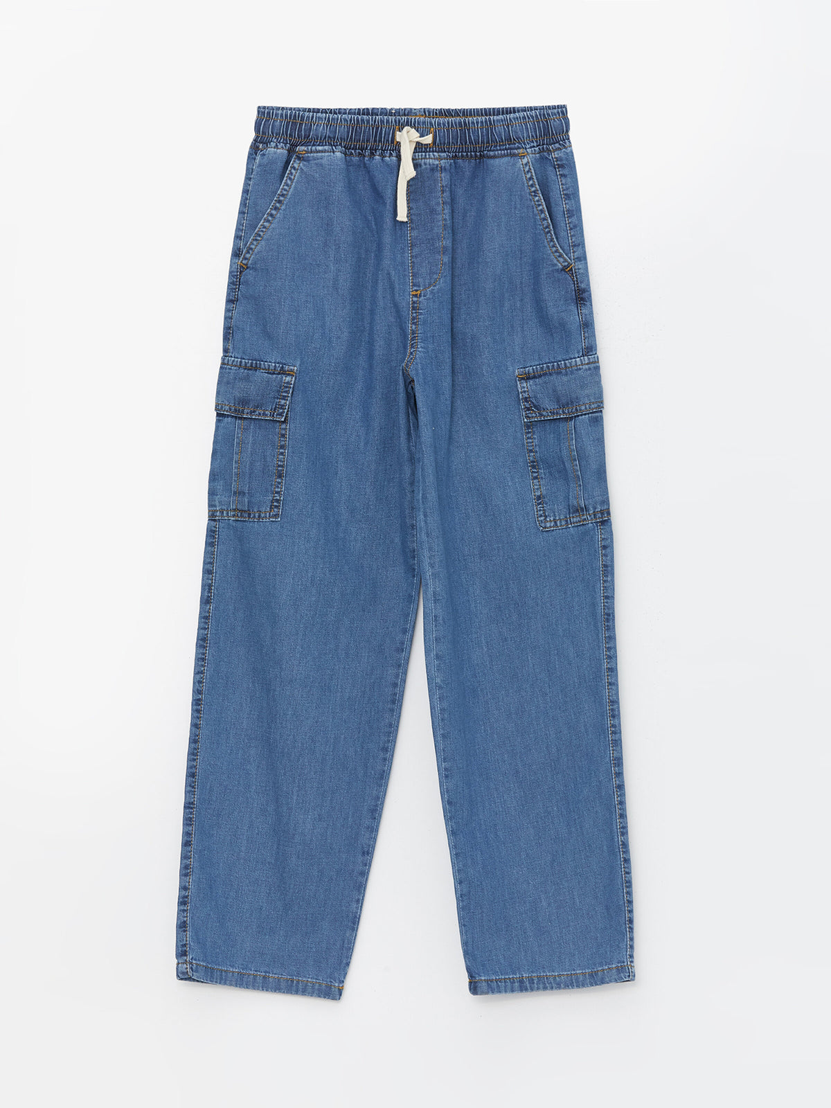 Comfortable Fit Boy Cargo Jean Trousers