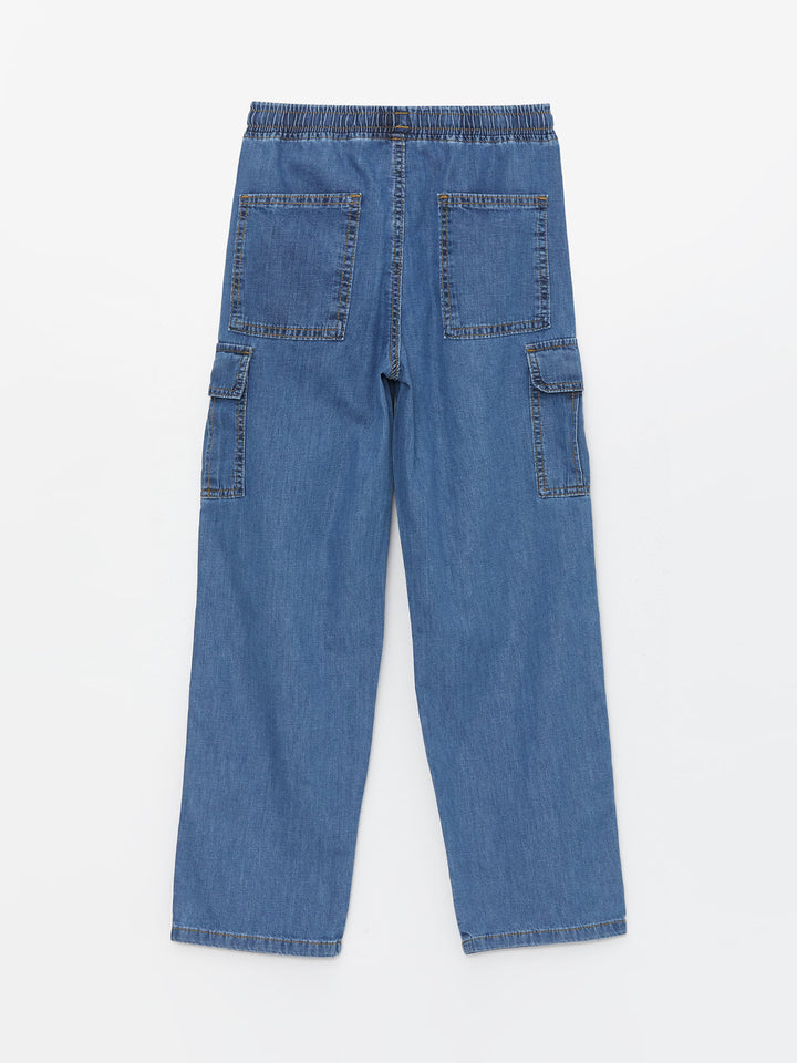 Comfortable Fit Boy Cargo Jean Trousers