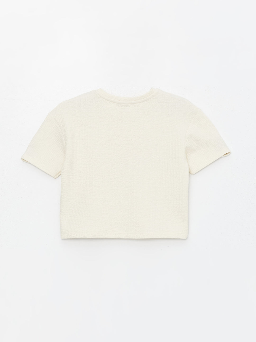 Crew Neck Embroidered Short Sleeve Girls T-Shirt