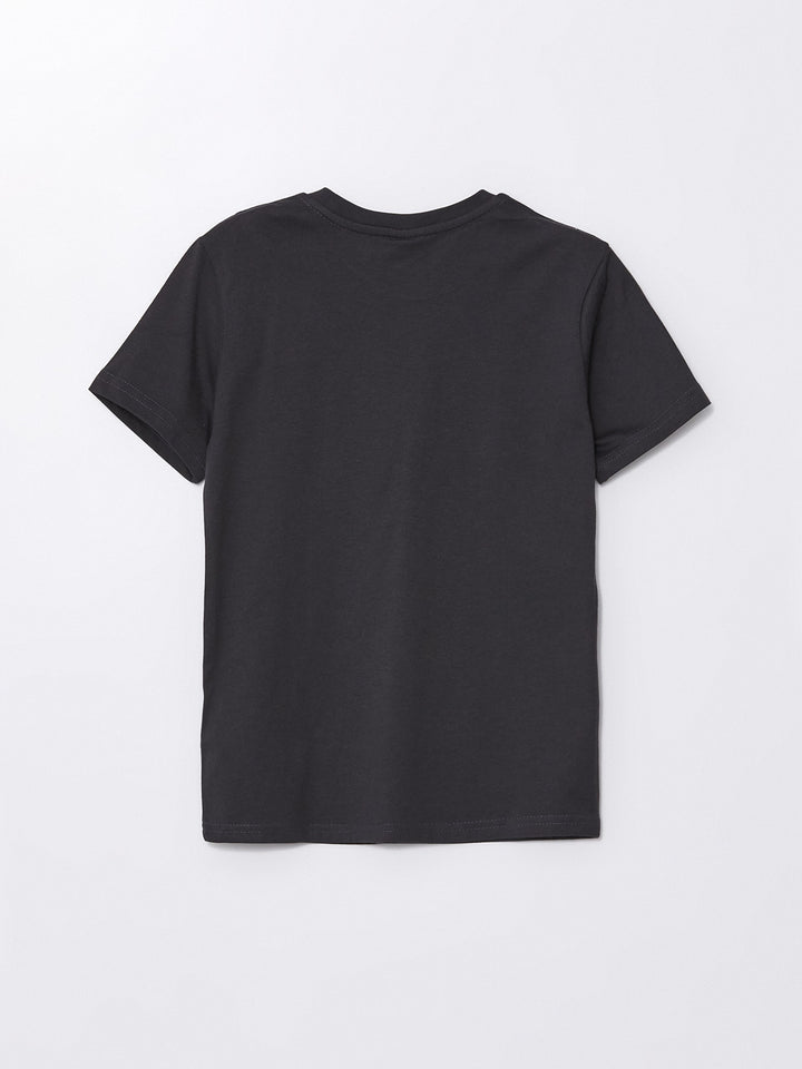 Crew Neck Printed Short Sleeve Boys T-Shirt