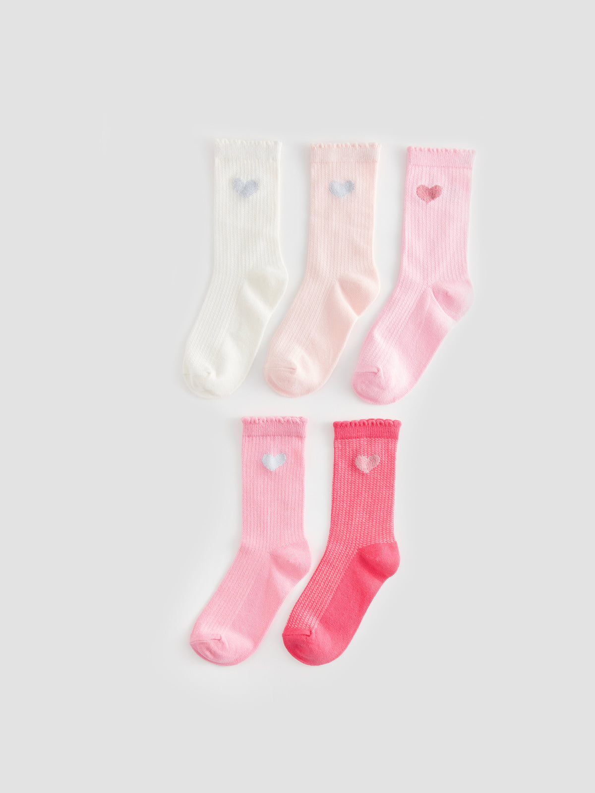 Patterned Girls Socks 5-Piece