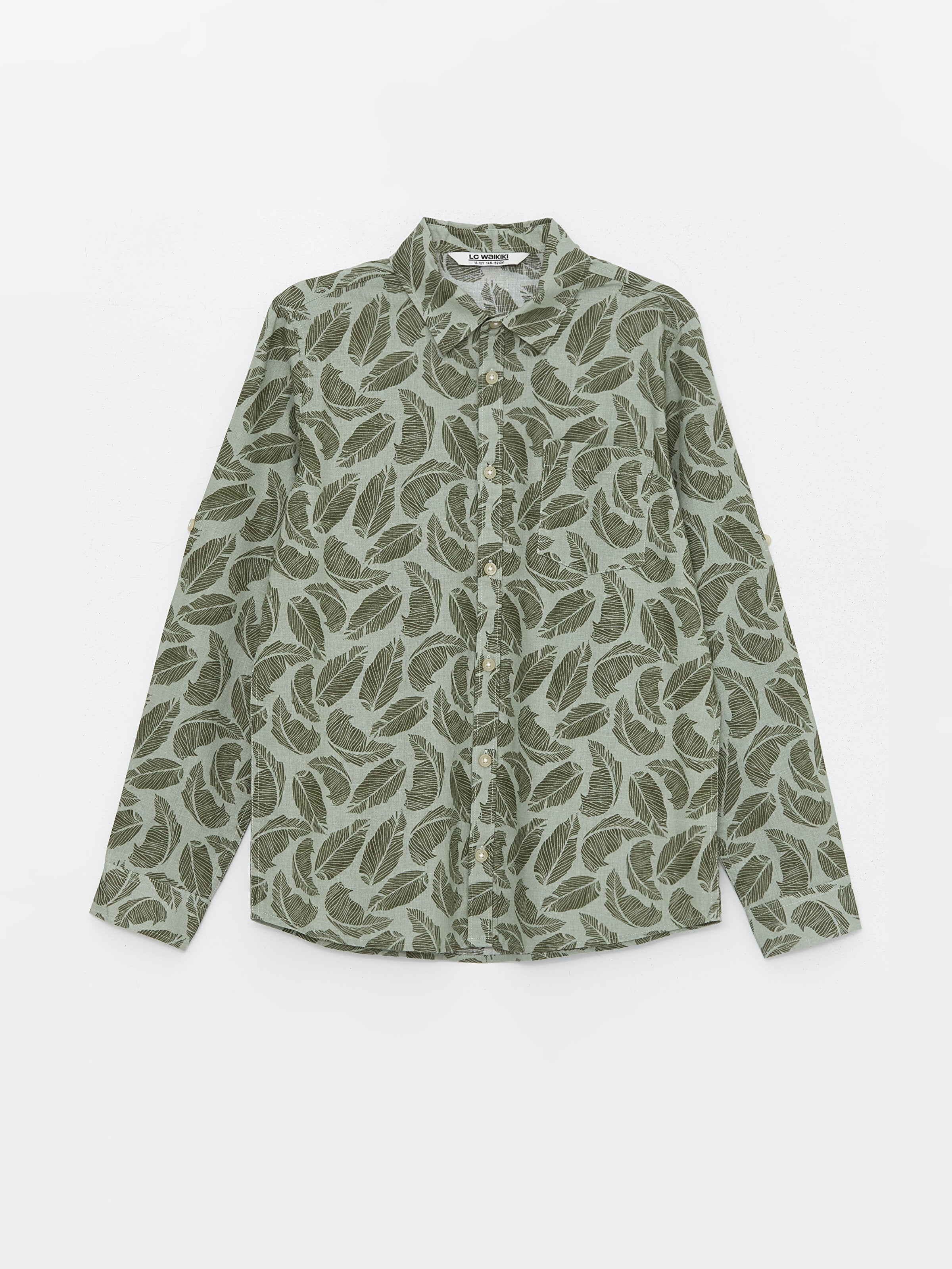 Patterned Long Sleeve Boys Shirt
