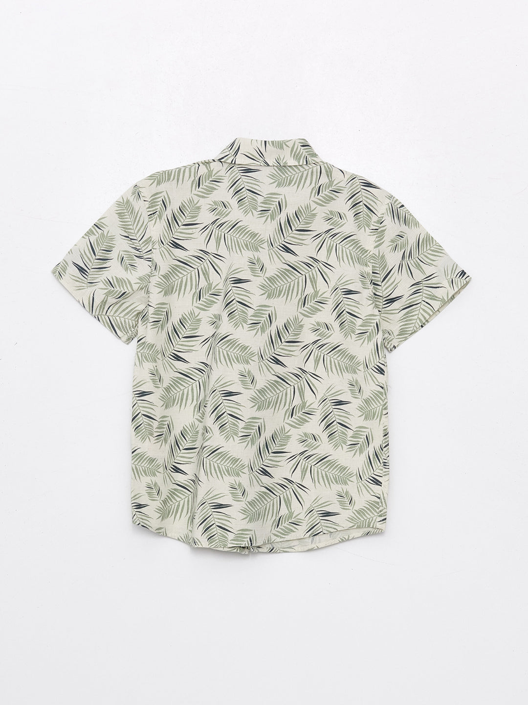 Patterned Linen Blend Boys Shirt