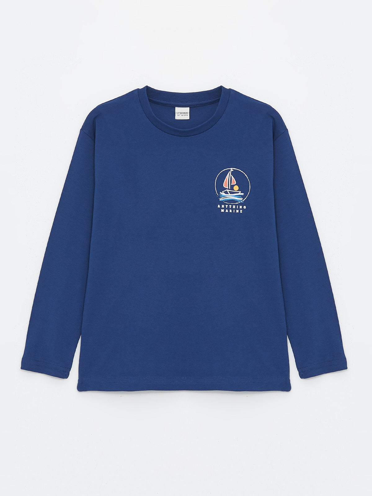 Crew Neck Printed Long Sleeve Boys T-Shirt