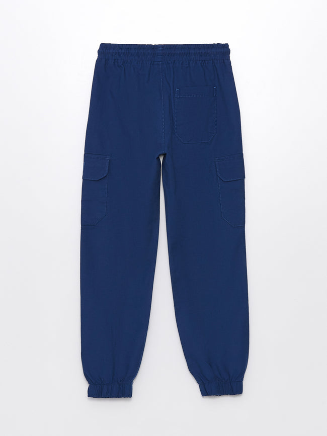 Boys' Cargo Jogger Pants with Elastic Waist Main Image