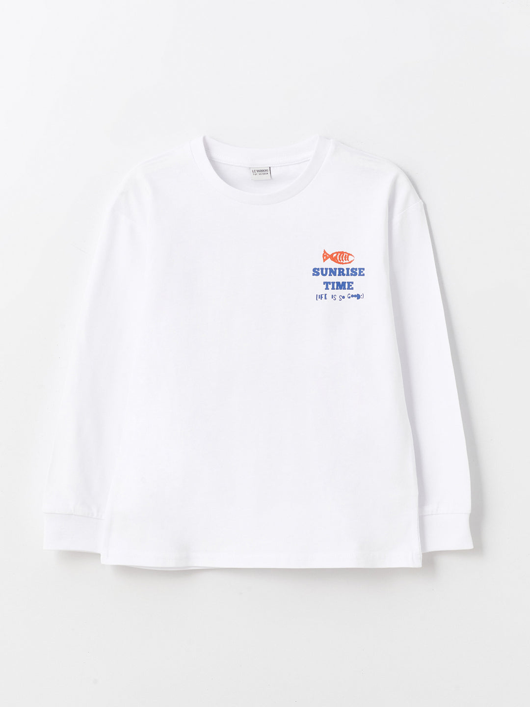Crew Neck Printed Long Sleeve Boys T-Shirt