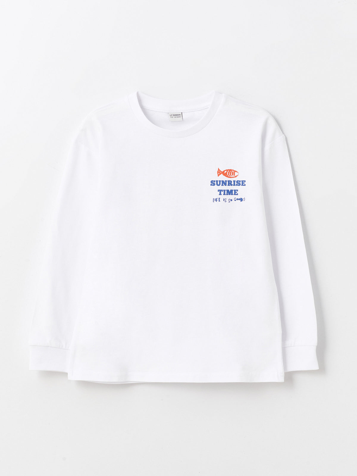 Crew Neck Printed Long Sleeve Boys T-Shirt