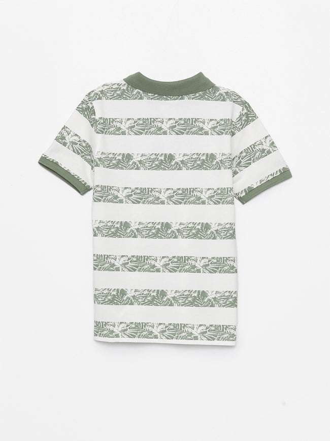 Polo Neck Printed Short Sleeve Boys T-Shirt Main Image