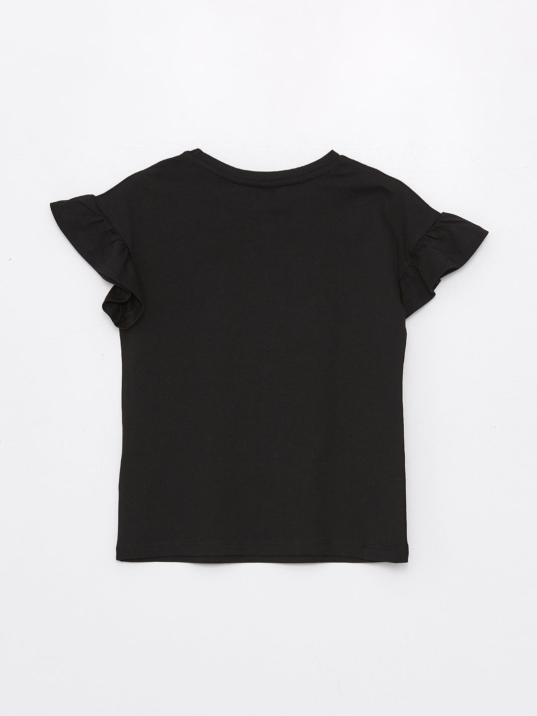 Crew Neck Stone Printed Short Sleeve Girls T-Shirt
