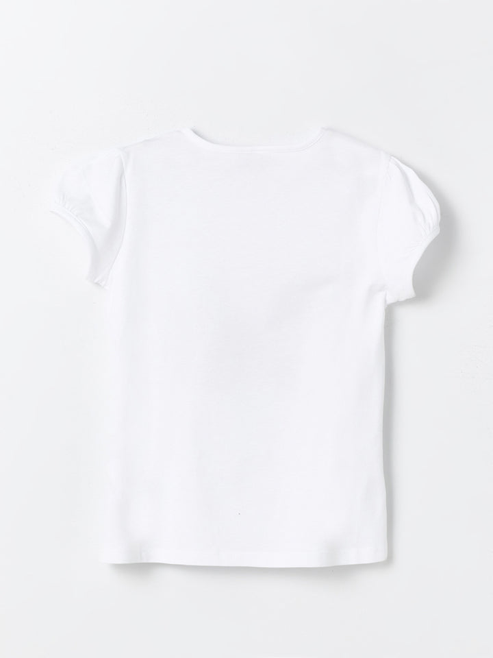 Crew Neck Reversible Sequined Short Sleeve Girls T-Shirt