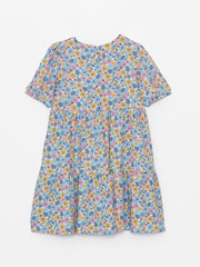 Crew Neck Floral Girls Dress