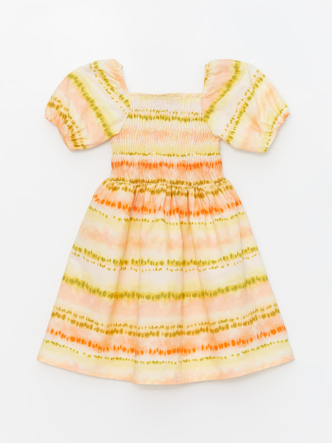 Square Collar Girls Dress Hover Image