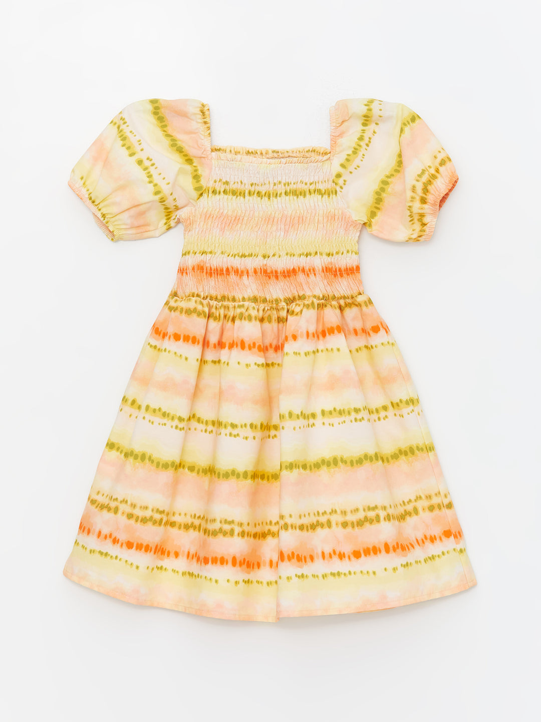 Square Collar Girls Dress