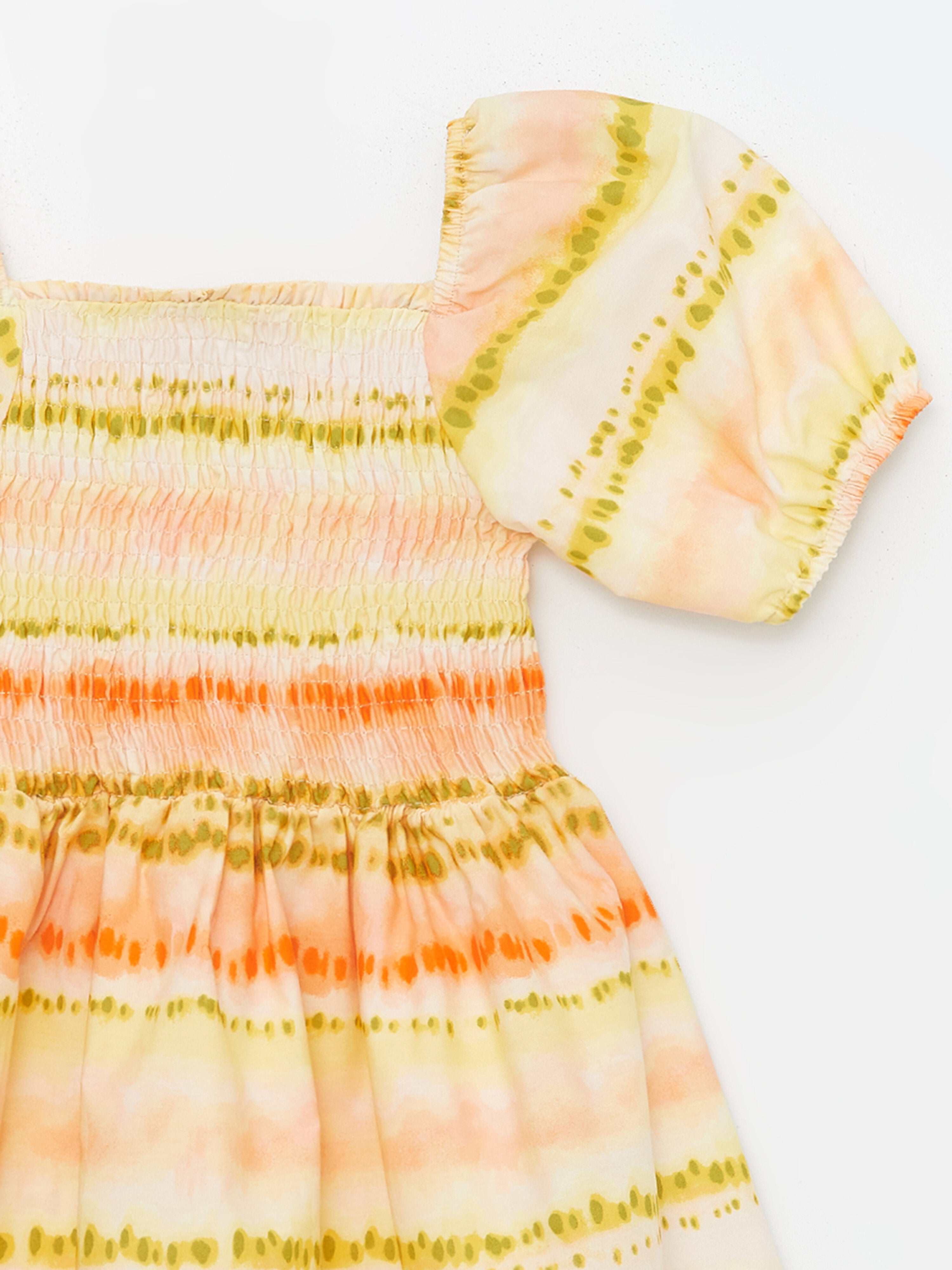 Square Collar Girls Dress