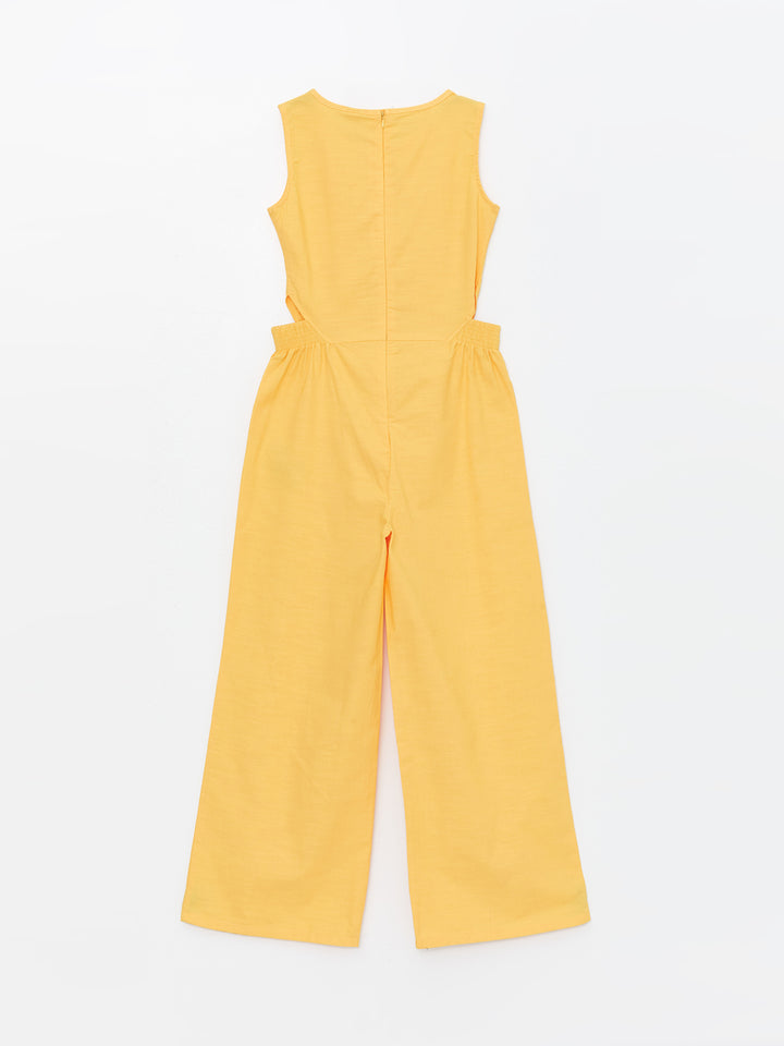 Crew Neck Girls Jumpsuit