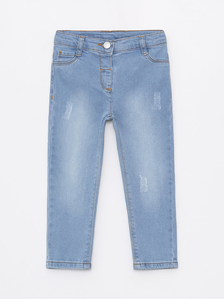 Basic Baby Girls Jean Trousers