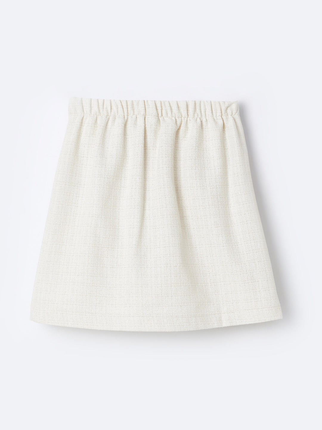 Girls Tweed Skirt With Elastic Waist