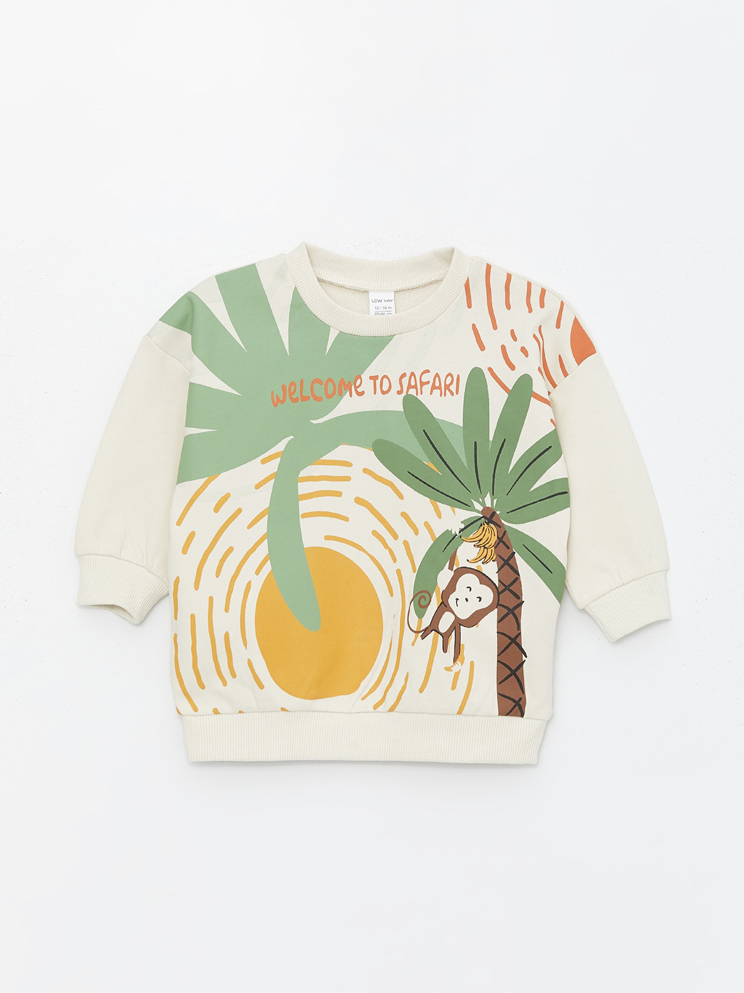 Crew Neck Long Sleeve Printed Baby Boy Sweatshirt