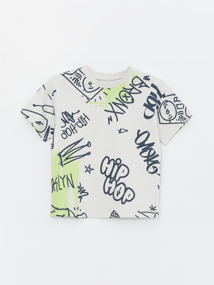 Crew Neck Printed Baby Boy T-Shirt