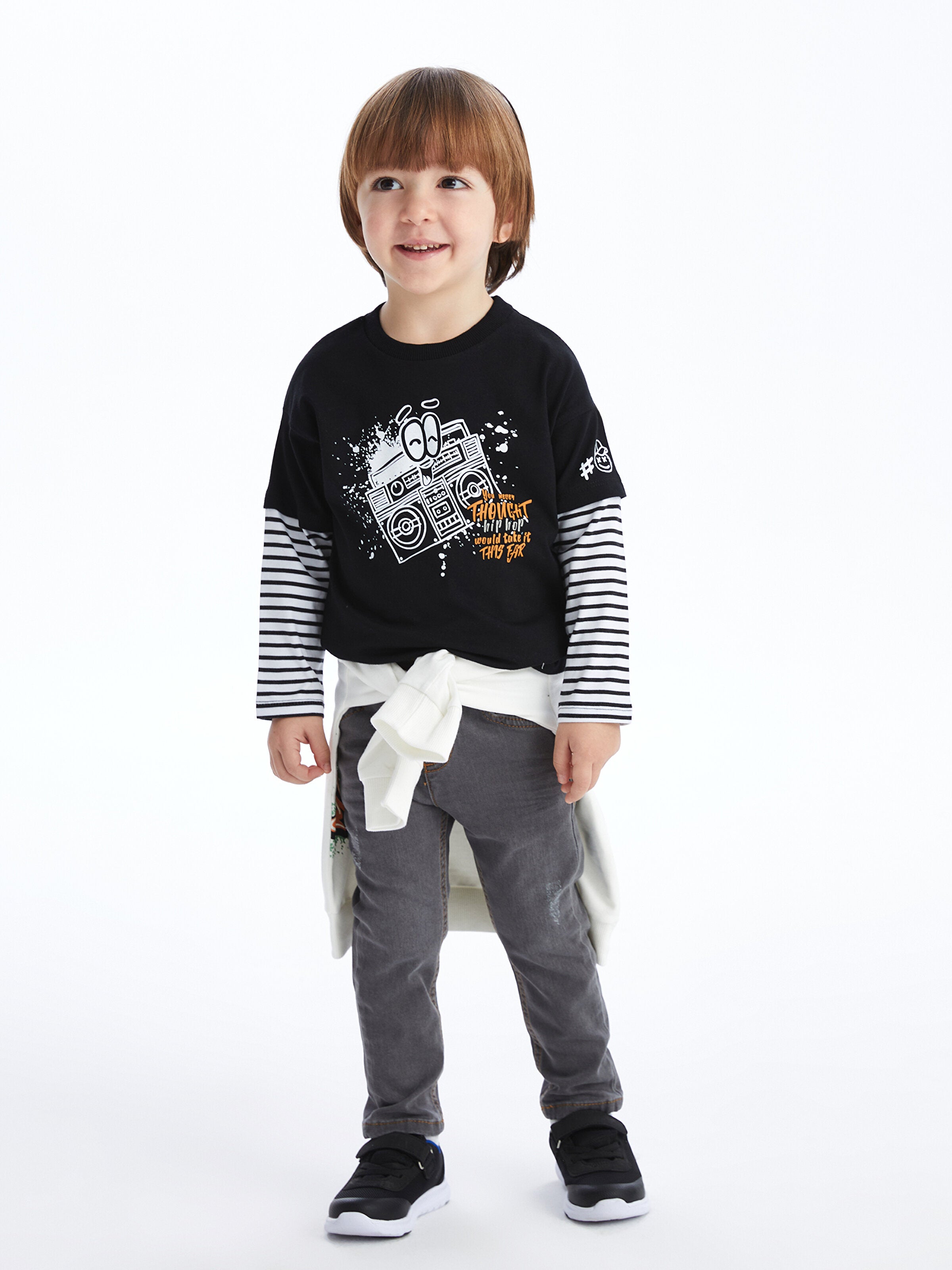 Crew Neck Long Sleeve Baby Boy T-Shirt