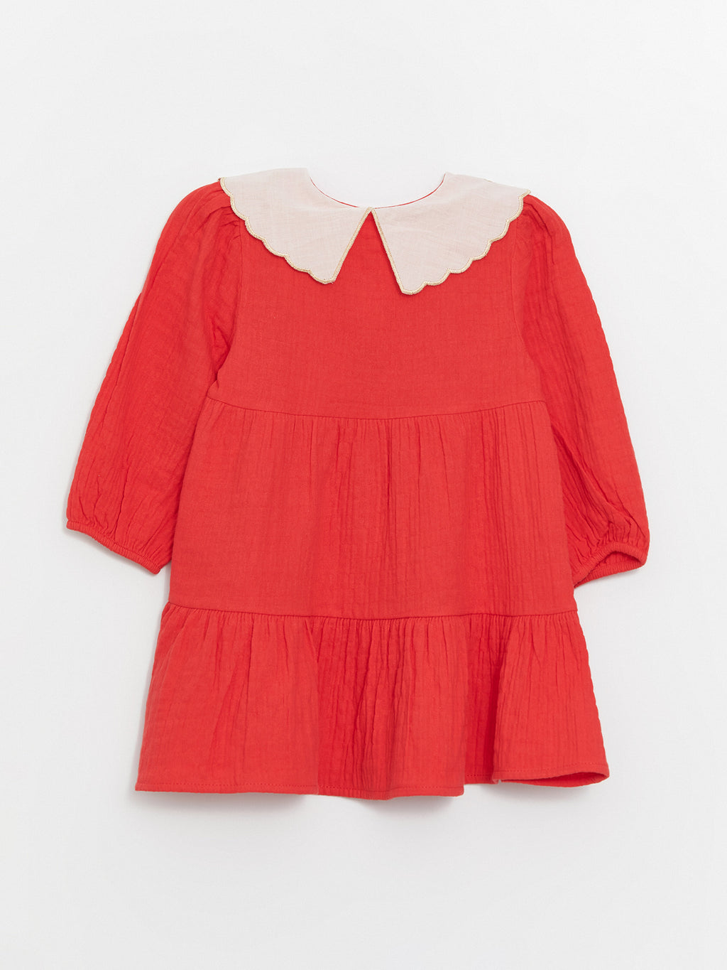 Bebe Collar Long Sleeve Baby Girls Dress