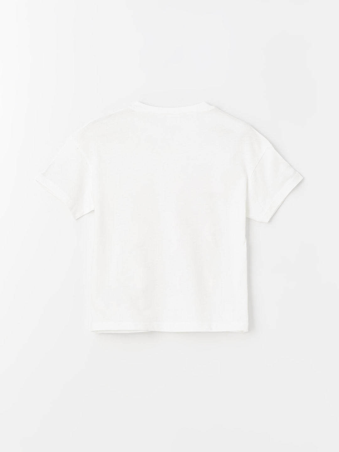 Crew Neck Printed Short Sleeve Girls T-Shirt and Shorts