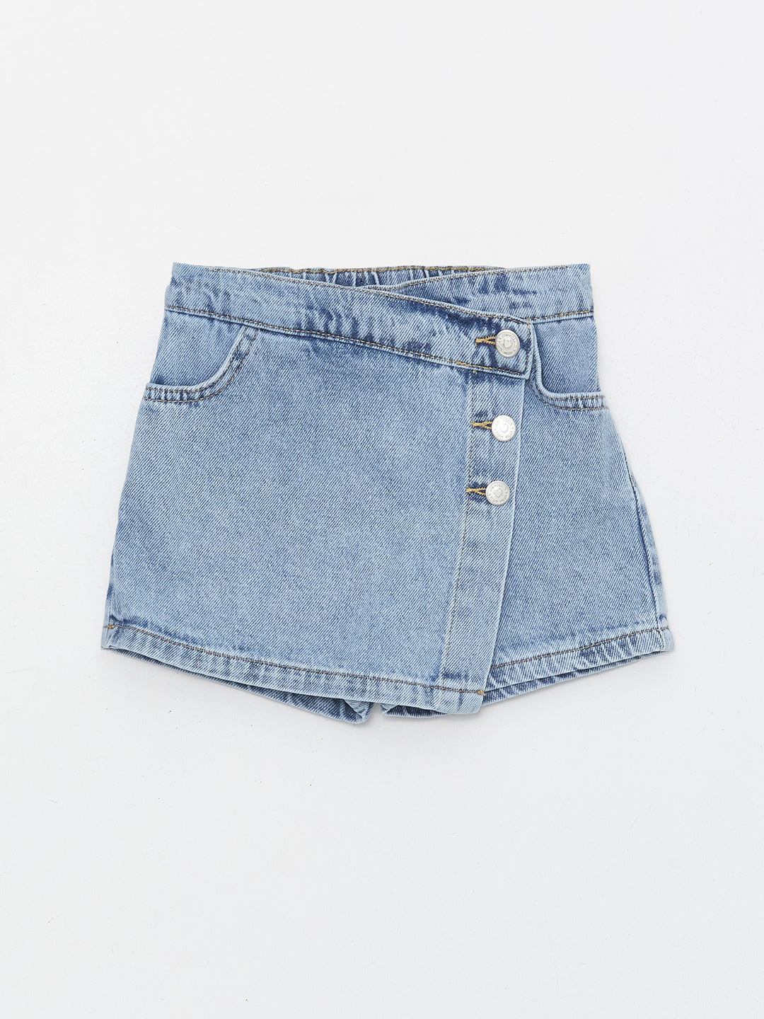 Elastic Waist Baby Girls Jean Shorts Skirt
