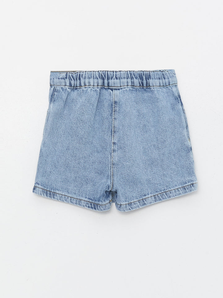 Elastic Waist Baby Girls Jean Shorts Skirt