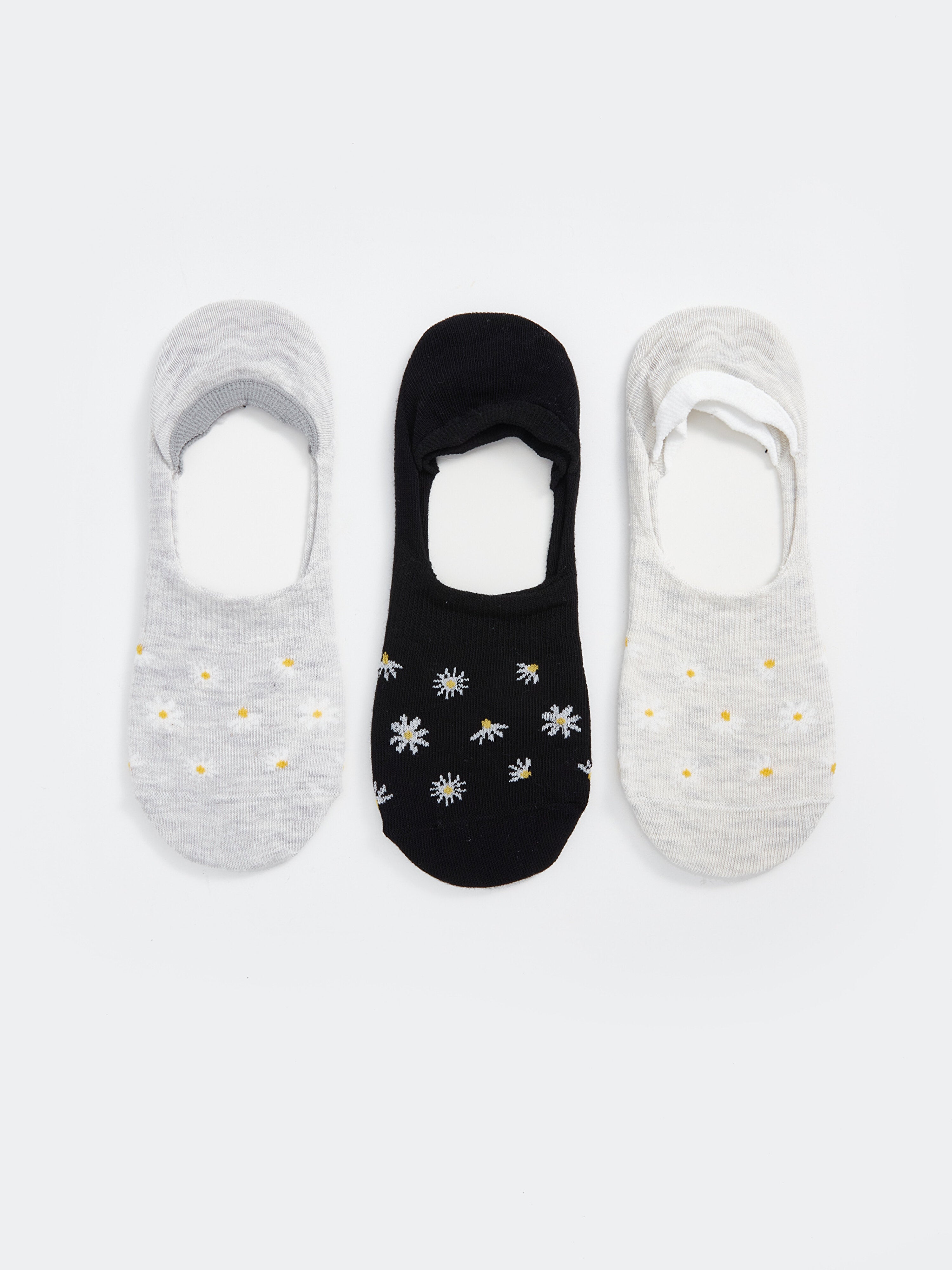 Patterned Women Ballerina Socks 3 Pack