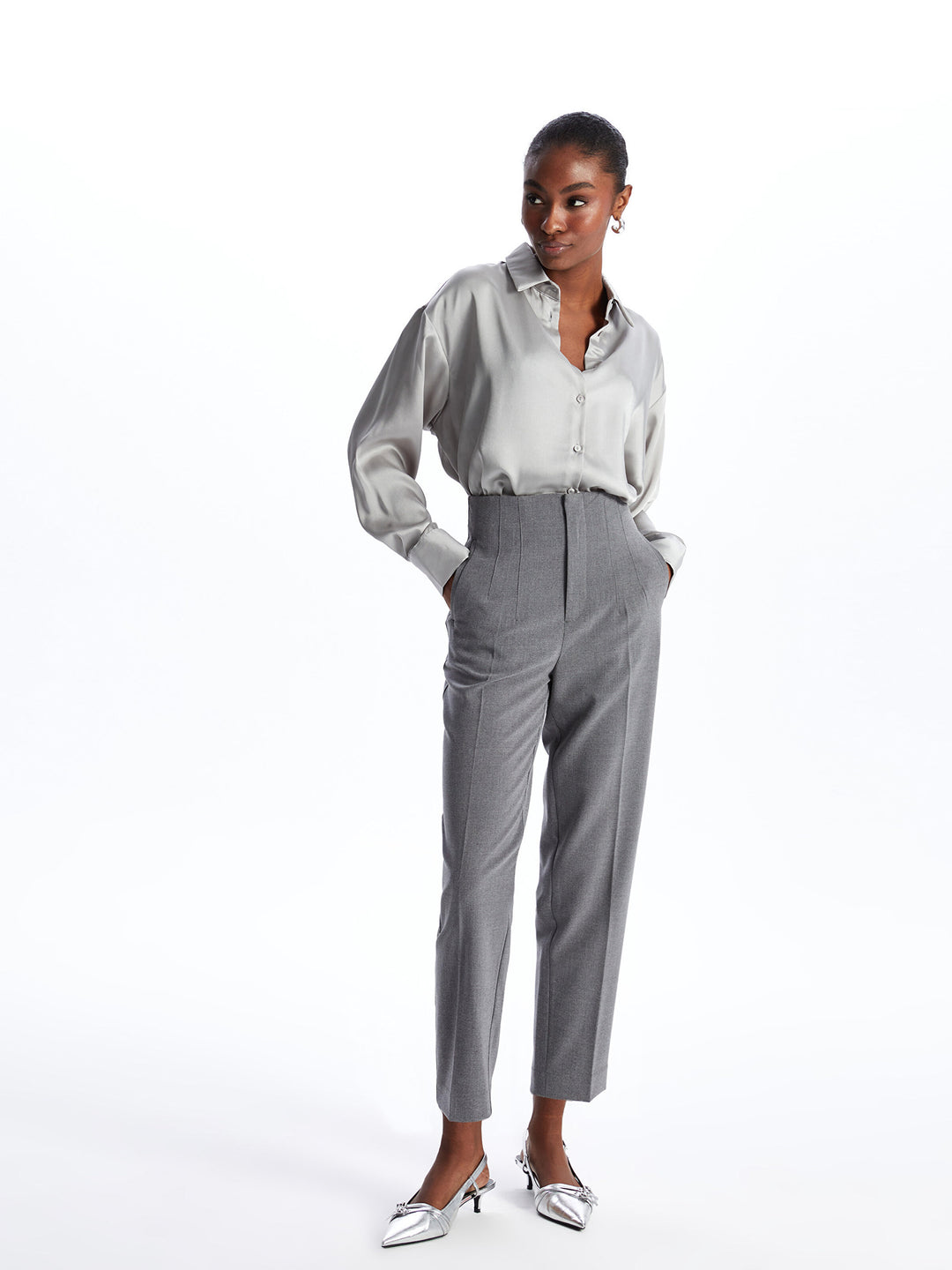 Lcw Vision Women Carrot Cut Straight Trousers