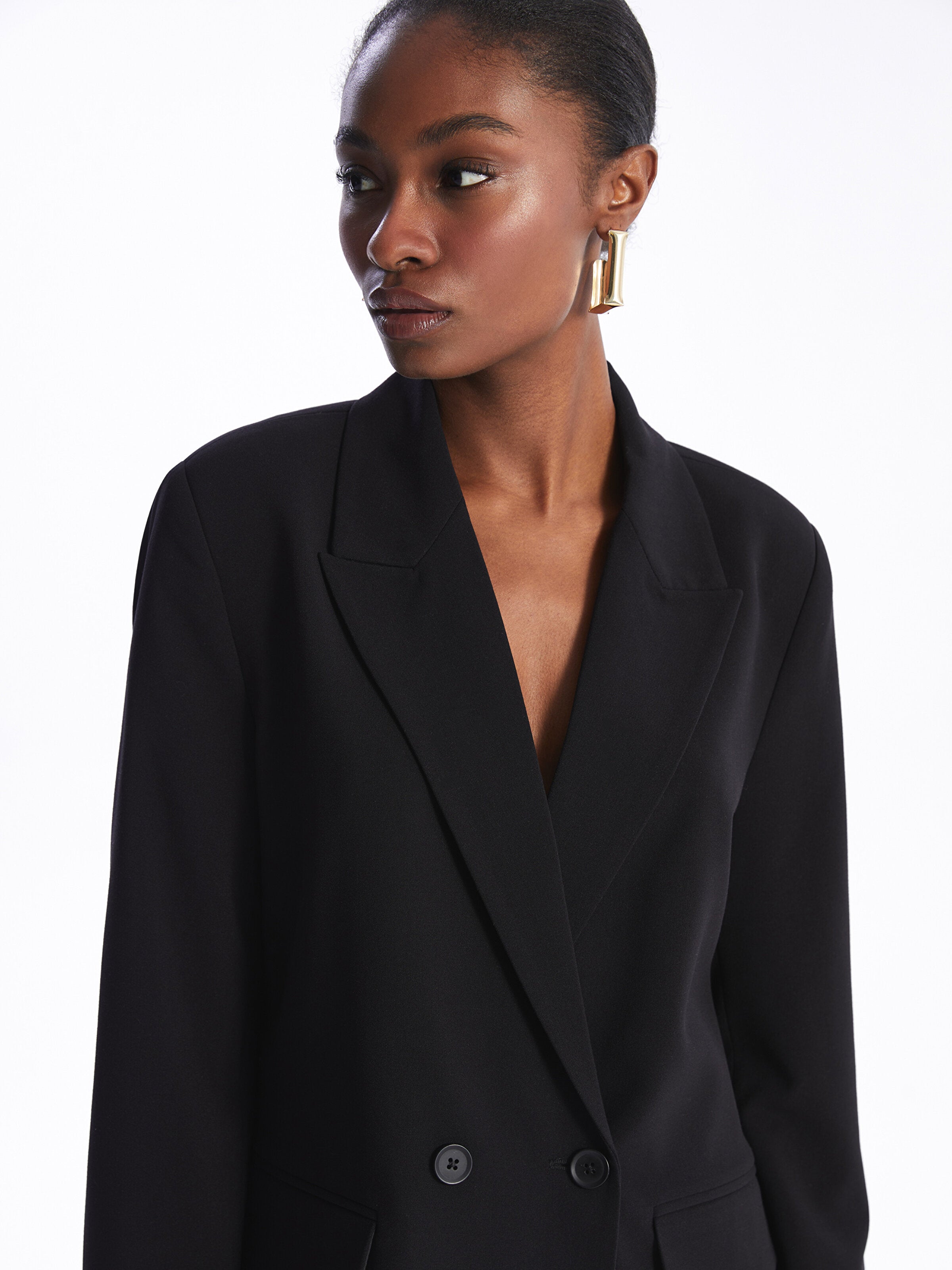 Plain Long Sleeve Women Blazer Jacket