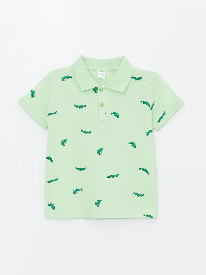 Polo Neck Printed Baby Boy T-Shirt