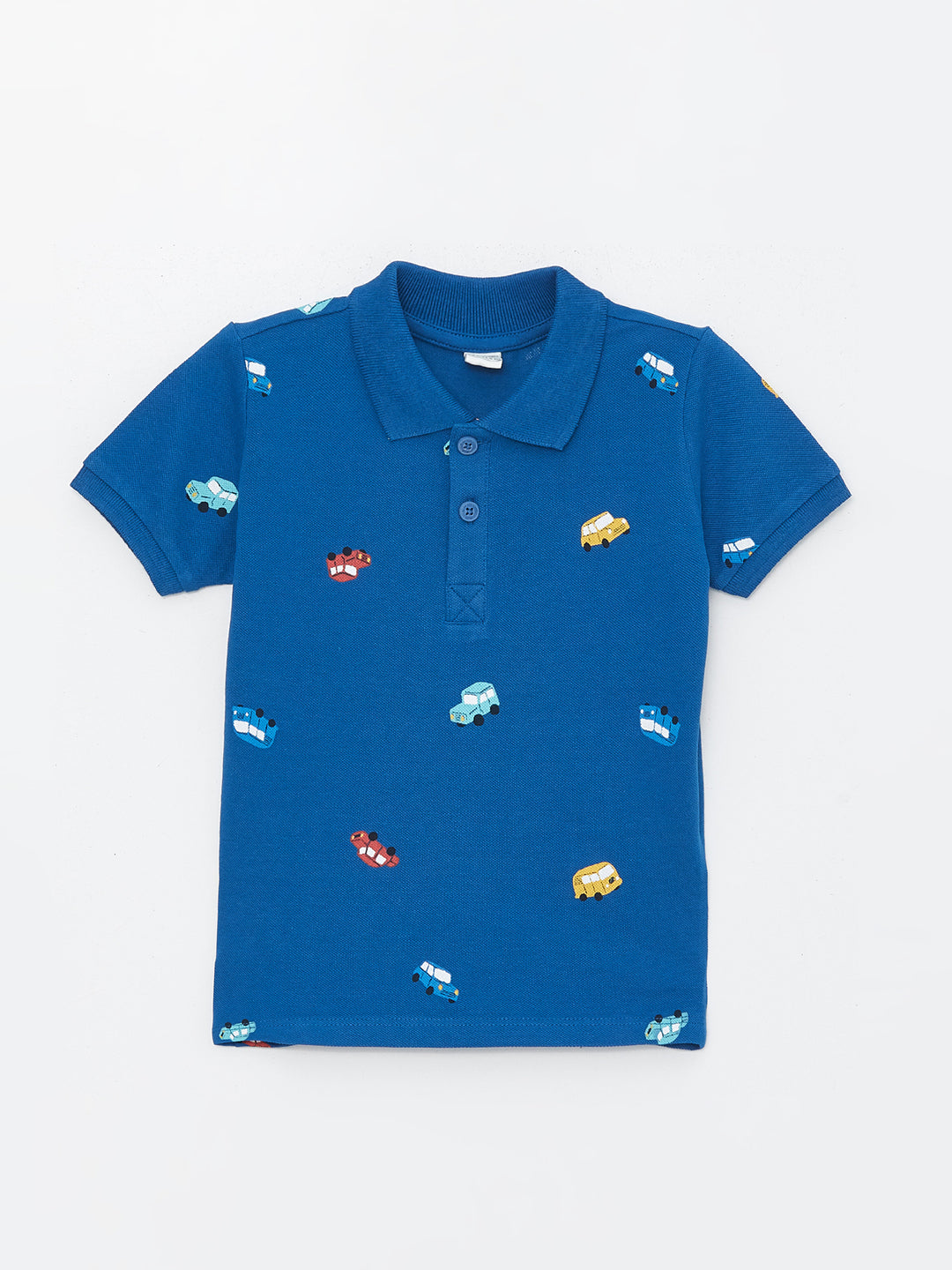 Polo Neck Short Sleeve Patterned Baby Boy T-Shirt